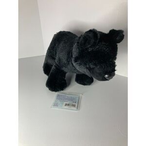 GANZ Webkinz - Black Wolf HM700 Includes UNUSED CODE with Detached Tag Plush HTF